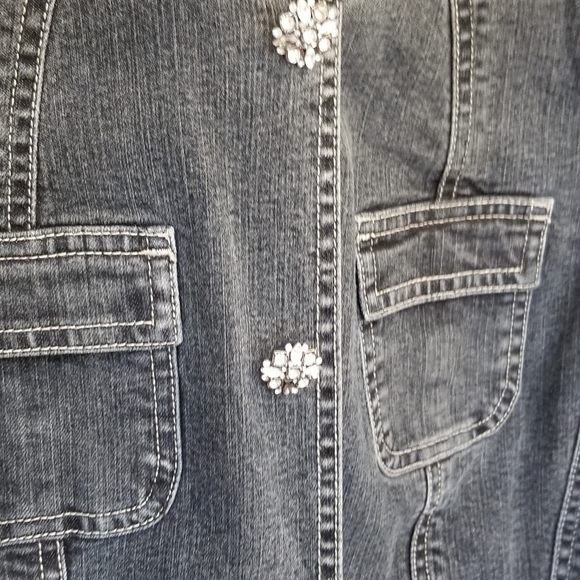 Tahari Dark Denim Blazer- Small petite - Picture 4 of 5